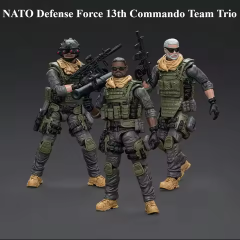JOYTOY NATO Defense Force 13th Commando Team Three-Man Group Hardcore Fun Series Action Figures Coll