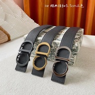 T T7II CD Men's Genuine Leather Flat Buckle Belt Belt Type A-Leather Smooth Casual All-Match 3.8 Fat