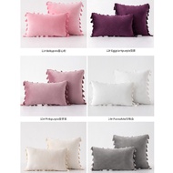 Cushion Cover 45x45cm 50x50  Sofa Pillow Case 30x50 Square Velvet Tassel Cushion Covers  Nordic Pill