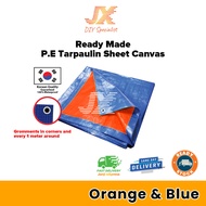 JX Premium Korea Canvas Canopy 6ft 8ft 9ft 10ft 12ft Kaki Blue Orange Kanvas Khemah Pasar Kolam Ikan Tutup Kereta Lori Atap Canopy Tent Sidewall Cover Kanvas Biru Oren Kanopi Khemah Kolam Pernutup Kembes