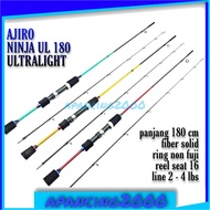 Ajiro ninja 180 ultralight solid fiber Fishing Rod