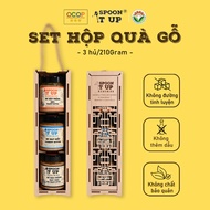 Spoon It Up Munchies Luxury Wooden Gift Box Set of 3 Jars 210g