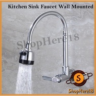 IKQPH Kitchen Faucet Wall Mounted Sink Tap Rotatable Tap Single Lever Bathroom Household Wash