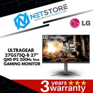 LG 27” UltraGear™ 27GS75Q QHD IPS 200Hz 1 ms GAMING MONITOR - 27GS75Q-B.ATS