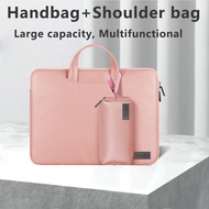 Laptop Case Shoulder bag Soft Leather for notebook macbook handBag huawei matebook bag cover acer asus Men and Women