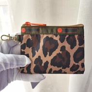 日本 Lesportsac X MUVEIL TRAVEL 啡色豹紋帆布 MINI 散子袋