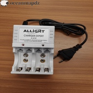 OCEANMAPDZ Rechargeable Battery Charger, Convertible Charger 2-Slot Design AA Battery Charger, Smart