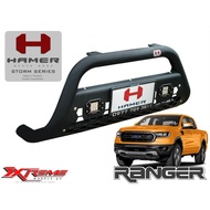 Ford Ranger T6 T7 T8 2012-2022  HAMER NUDGE BAR  / BULL BAR / HARD STEEL Bumper (Storm Bar) with LED