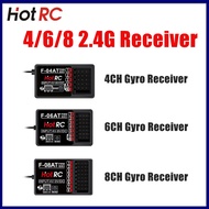 HOTRC F-04AT F-06AT F-08AT 4CH 6CH 8CH 2.4G With Gyro Receiver Voltage Return PWM For CT-4A DS-4A RC
