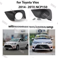 ZR For fog lamp cover fog light cover front bumper cover for TOYOTA VIOS NCP150 2014 2015 2016 2017 2018