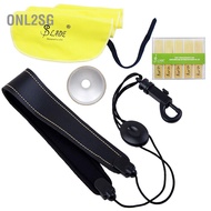 onl2sg LADE 4-in-1 Sax Accessory SIUKE Alto Saxophone Kit Belt ing Cloth Reed Aluminum Mute saxophon
