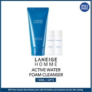 [PROMO] LANEIGE HOMME ACTIVE WATER FOAM CLEANSER 150ml with Gifts 💗