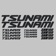 Tsunami Bike Pack Vinyl Stickers Decals waterproof