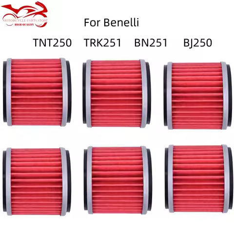 1/2/4/6pcs Motorcycle Engine Parts Oil Filter For Benelli BN251 BJ250 TNT250 TNT25 TRK251 LEONCINO 2
