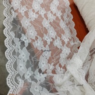 (1 meter) Renda / Lace Lebar code 62725 Lace cream white Hollow Lace Lembut Fashion Acssesories trim