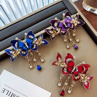 1 chiếc kẹp càng cua nhỏ cổ điển có tua rua, phụ kiện tóc thanh lịch cho vương miện, thích hợp để đe