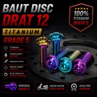 Titanium Disc Break Bolts Titanium Disc Bolts m8 (Thread 12) titanium material Ti-6Al-4V