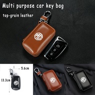 MG Car Logo Key Case Holder Wallets Key Leather Case Cover Keys Organizer Zipper Bag,For MG HS ZS EP