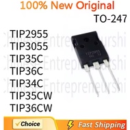 1-5PCS TO247 TIP2955 TIP3055 TIP35C TIP36C TIP34C TIP35CW TIP36CW TO-247 DC high-power transistor 10