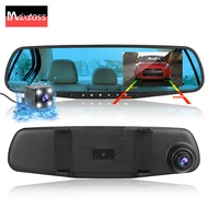 4.3 inch Dash Camera Car Camera Dvr Vehicle Dual Rearview Mirror Auto Dashcam Recorder Registrator D