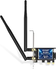 EDUP WiFi 6E Bluetooth 5.2 PCIE WLAN Card Intel AX210 5400Mbit/s WLAN Network Card Adapter, 802.11AX