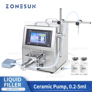 ZONESUN ZS-CPYT1S Ceramic Pump Vial Liquid Filling Machine Low Dosage Bottle Filler for Eyedrop Reag