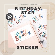 Birthday Star sticker - Hang tag Greeting Card Gift sticker hampers parcel box christmas Birthday christmas cny ramadan lebaran