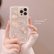 Cute Cartoon Bunny Tags Soft Silicone Cute Casing IPhone 13mini 13 13Pro 13pro Max 12Mini 12 12Pro 12Pro Max 11 11Pro 11ProMax XS Max XR XS Case for IPhone 8 Plus 7 8 7 Plus Fashion Phone Cover