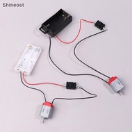 Black White 130 Motor Kit With 2xAA Battery Storage Case And 16500 RPM DIY Electronic Motor Circuit 