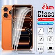 3pcs Tempered Protective Glass For Iphone 17 Air 15 16 Pro Max Aifon Aiphone 14 plus Glass Screen Pr