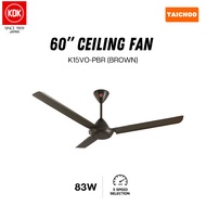 KDK 60” Ceiling Fan (White & Brown) K15V0/K15V0-PBR