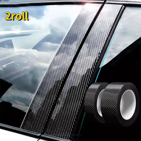 1Roll/2Roll 5D Carbon Fiber Car Stickers Car Door Sill Protector Wrap Film Threshold Protection Stri