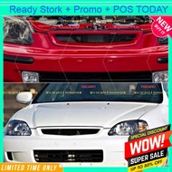 Honda Civic Front Grill Bonnet Bumper Engine Saloon Upper EJ EX EK Black Mugen Grille Lip Hood Trim 