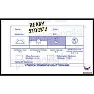 100/500 pcs Tablet Sticker BIG/ Medicine Label / Label Ubat Kapsul XXL
