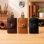 GANTUNGAN Keychain Wallet STNK SIM Card Toll Two-Fold Button Four Slots - Ironkey Garage - B03 Key C
