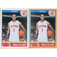 BRANDON JENNINGS Regular Edition+Gold Edition 2 Sheets NBA 2013-14 PANINI HOOPS 236 Pistons