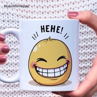 Cute Cartoon Meme Mug – Hehe Funny Smile Expression V44