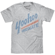 Tee Luv Men's Retro Yoo-hoo Logo T-Shirt - Faded Yoo Hoo Chocolate Shirt