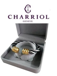 CHARRIOL ICONIC TWISTED BANGLE TWO TONE COLLECTION EDITION FOR MEN ORIGINAL EQUIPMENT MANUFACTURED