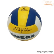 Leather volleyball ball, Omega VB2000 volleyball ball, free ball pump and mesh ball bag