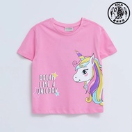 [SOLO European Home Furnishing] LCW Girls Unicorn T-Shirt Baby Girl Children Clothing Short-Sleeved 