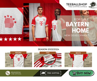 เสื้อฟุตบอล บาเยินมิวนิค ชุดเหย้า ฤดูกาลใหม่ 2023/2024 Bayern Munich Home 2023/2024 Jersey