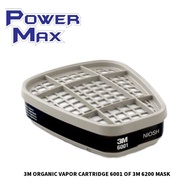 3M ORGANIC VAPOR CARTRIDGE 6001 OF 3M 6200 MASK