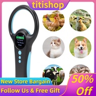 titishop High Frequency Pet Microchip Reader  Rechargeable Handheld Animal Tag Scanner with TFT Scre