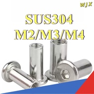 304 stainless steel chamfered inner hexagon pair lock screw nut furniture connection splint butt bol