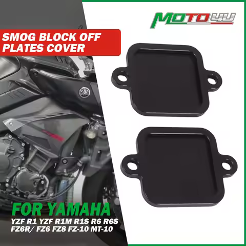 For Yamaha YZF R1 YZF R1M R1S R6 R6S FZ6R/ FZ6 FZ8 FZ-10 MT-10 Aluminum Smog Block Off Plates Cover