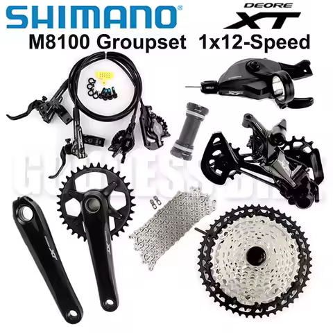 SHIMANO DEORE XT M8100 12v Groupset 32T 34T 36T 170 175 Crankset Mountain Bike Groupset 1x12-Speed 1