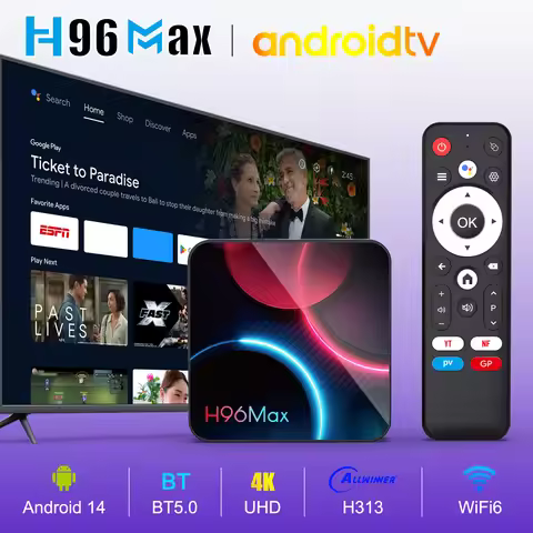 H96 MAX H313 Android 14 Smart TV Box 4K@60fps WiFi6 BT5.0 Google Voice Media Player Smart TV Box New
