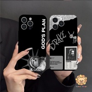 Drake GOD'S PLAN  Liquid Silicone Mobile Phone Case Full-Body Protection Shockproof TPU Soft Rubber 