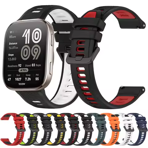 Sport Silicone Strap for Amazfit Bip 6 5 Bip6 Smart Watch Quick 20mm 22mm Breathable Wrist Wristband